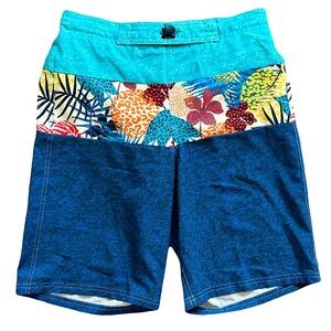 Colorful Patterned Boy's Swim Trunk Shorts